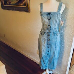Women's Denim Button-Down Dress by Indigo Rein
